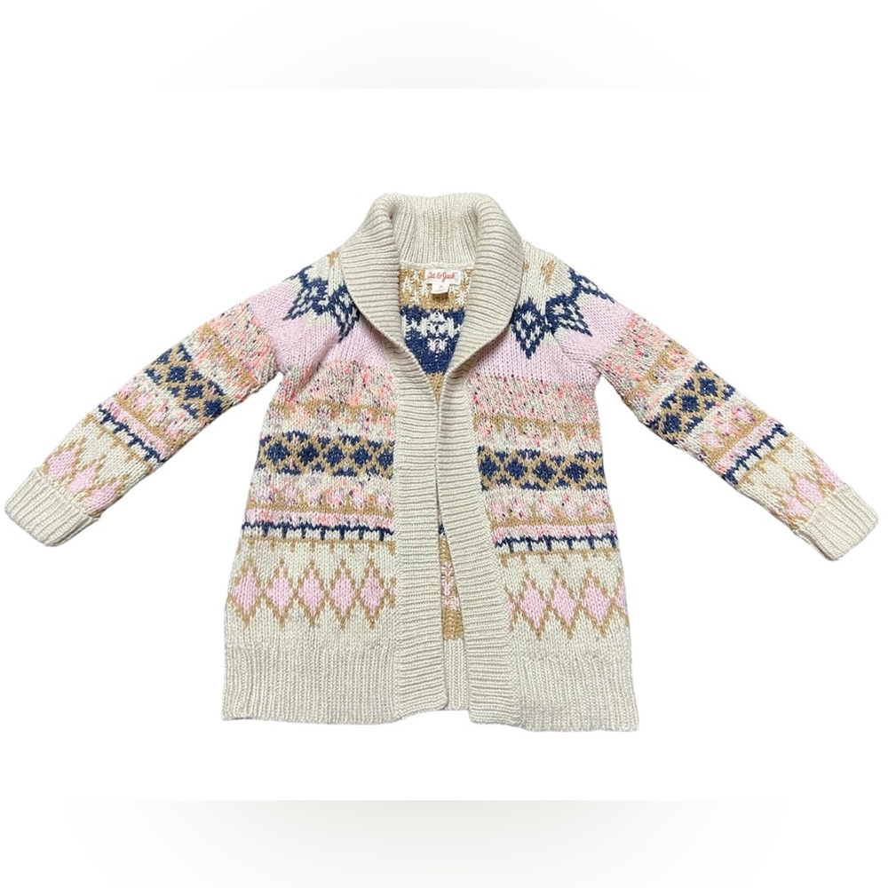 LIKE NEW - Cat & Jack Open Front Cardigan - Size 3T, Sparkly Knit Accents